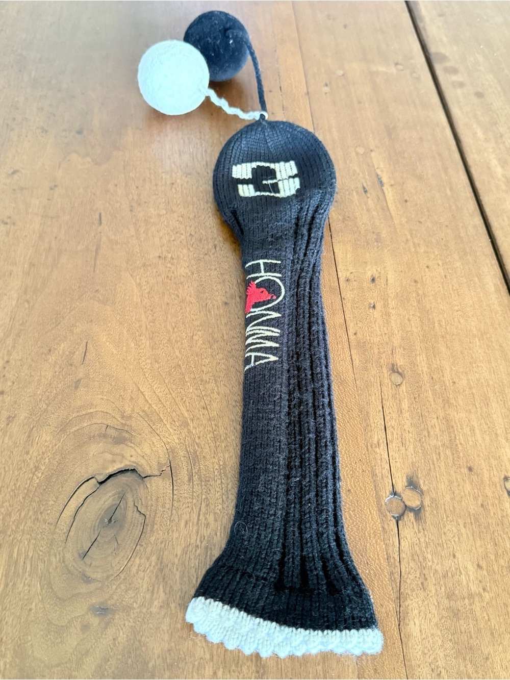 Vintage Honma Golf Club Head Cover #3 Pom Pom Headcover Fairway